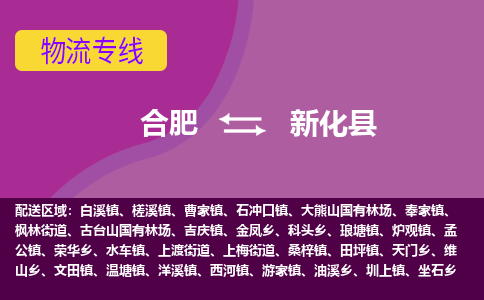 合肥到新化物流公司_合肥到新化物流专线_合肥至新化货运公司