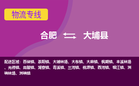 合肥到大埔物流公司_合肥到大埔物流专线_合肥至大埔货运公司