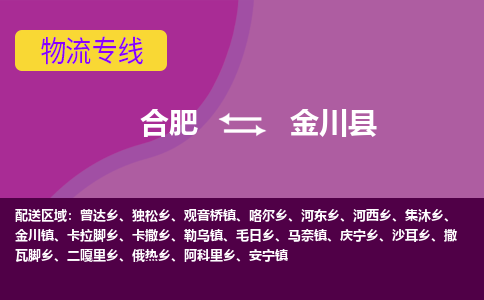 合肥到金川物流公司_合肥到金川物流专线_合肥至金川货运公司