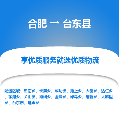 合肥到台东物流公司_合肥到台东物流专线_合肥至台东货运公司