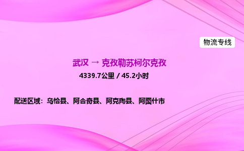 武汉到克孜勒苏柯尔克孜物流公司|武汉至克孜勒苏柯尔克孜物流专线|零担托运