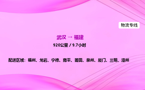 武汉到福建物流公司|武汉至福建物流专线|零担托运