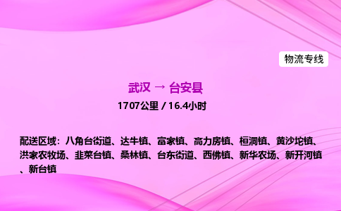 武汉到台安县物流公司|武汉至台安县物流专线|零担托运