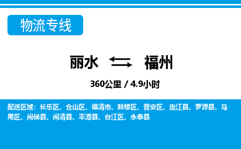 丽水到福州货运公司_丽水到福州货运专线